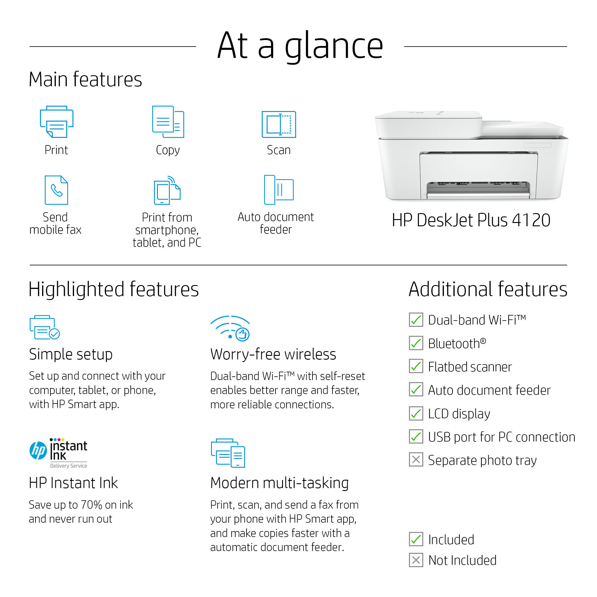 HP DeskJet Plus 4120 All-in-One Printer – image 4