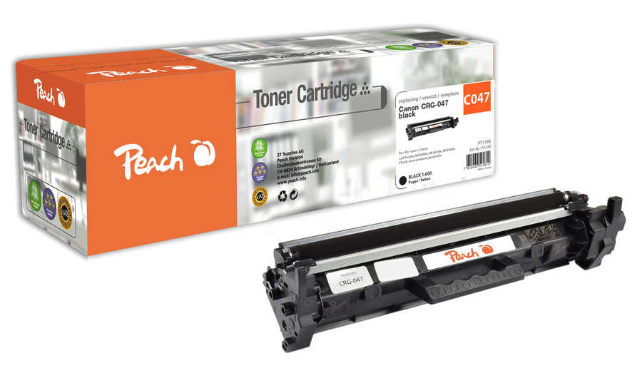 Peach PT1166 toner cartridge 1 pc(s) Compatible Black