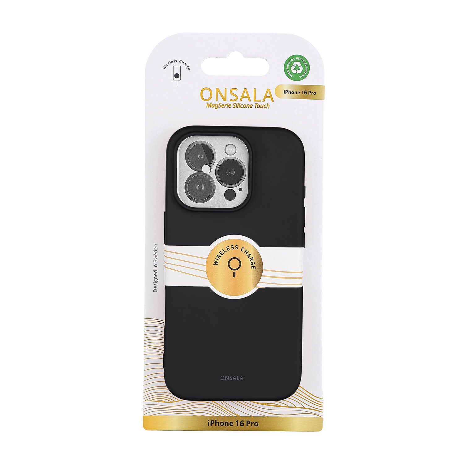 Onsala Phone Case with Silicone Feel Black - iPhone 16 Pro – image 2
