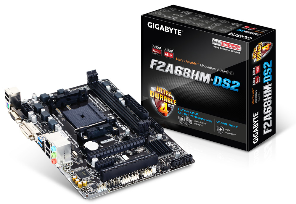 GIGABYTE GA-F2A68HM-DS2 motherboard AMD A68H Socket FM2+ micro ATX