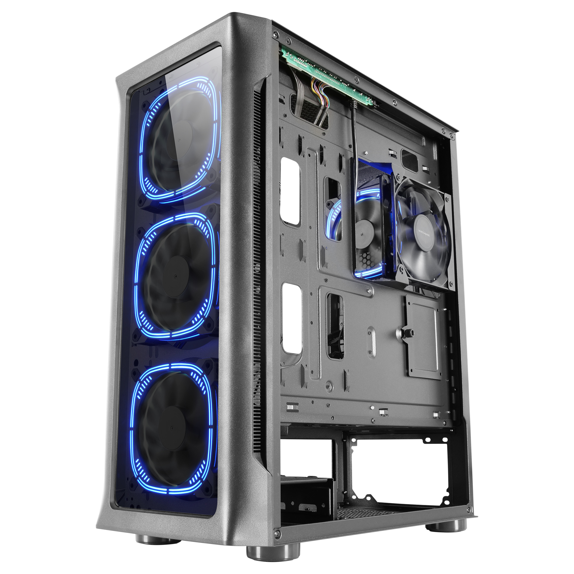 Mars Gaming MC-NEO Black XXL E-ATX Gaming Tower Tempered Glass Side and Front Window 4x ARGB – image 3