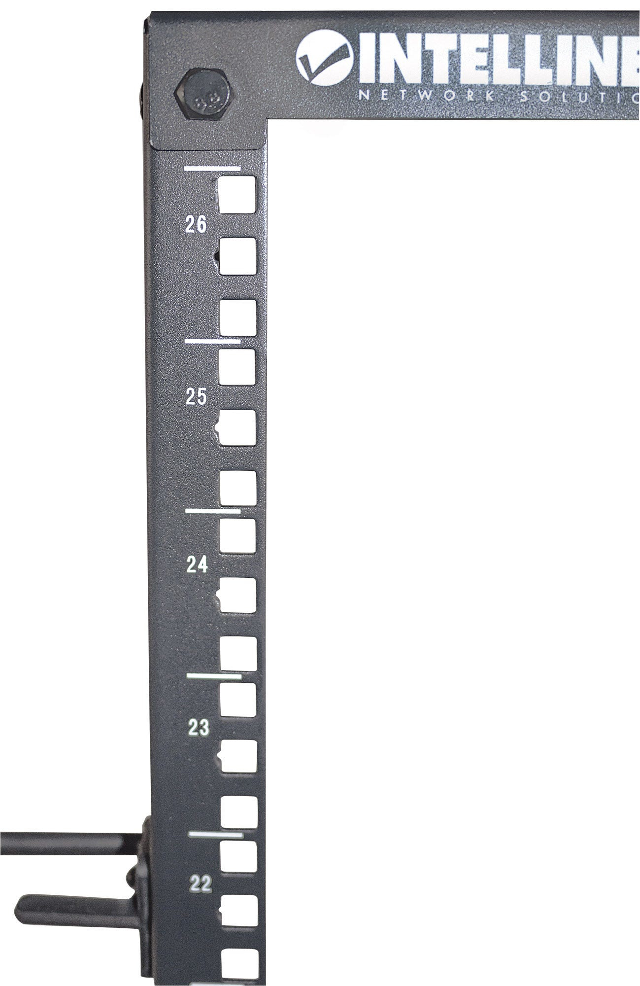 Intellinet 19" Network Rack - Open Frame (4-Post), 26U, Black, Flatpack, Max – image 9