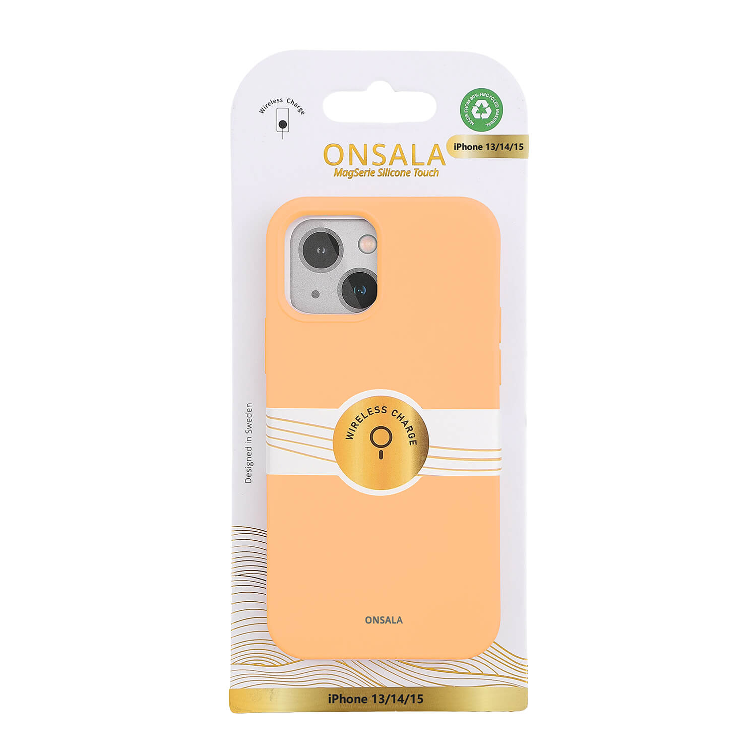 Onsala Phone Case with Silicone Feel Apricot - iPhone 13/14 Pro – image 2