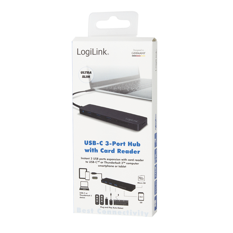 LogiLink UA0312 laptop dock/port replicator USB 3.2 Gen 1 (3.1 Gen 1) Type-C Black – image 4