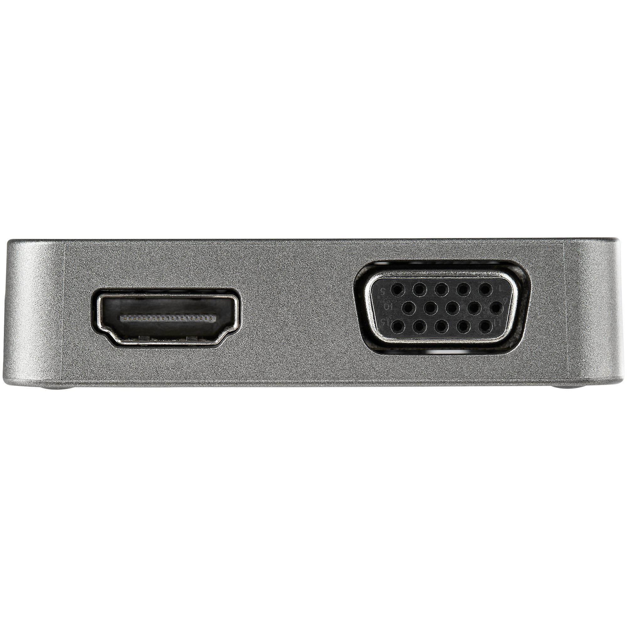 StarTech.com USB-C Multiport Adapter - USB 3.1 Gen 2 Type-C Mini Dock - USB-C to 4K HDMI or 1080p VGA Video - 10Gbps USB-A USB-C, GbE - Portable Travel Laptop D – image 6