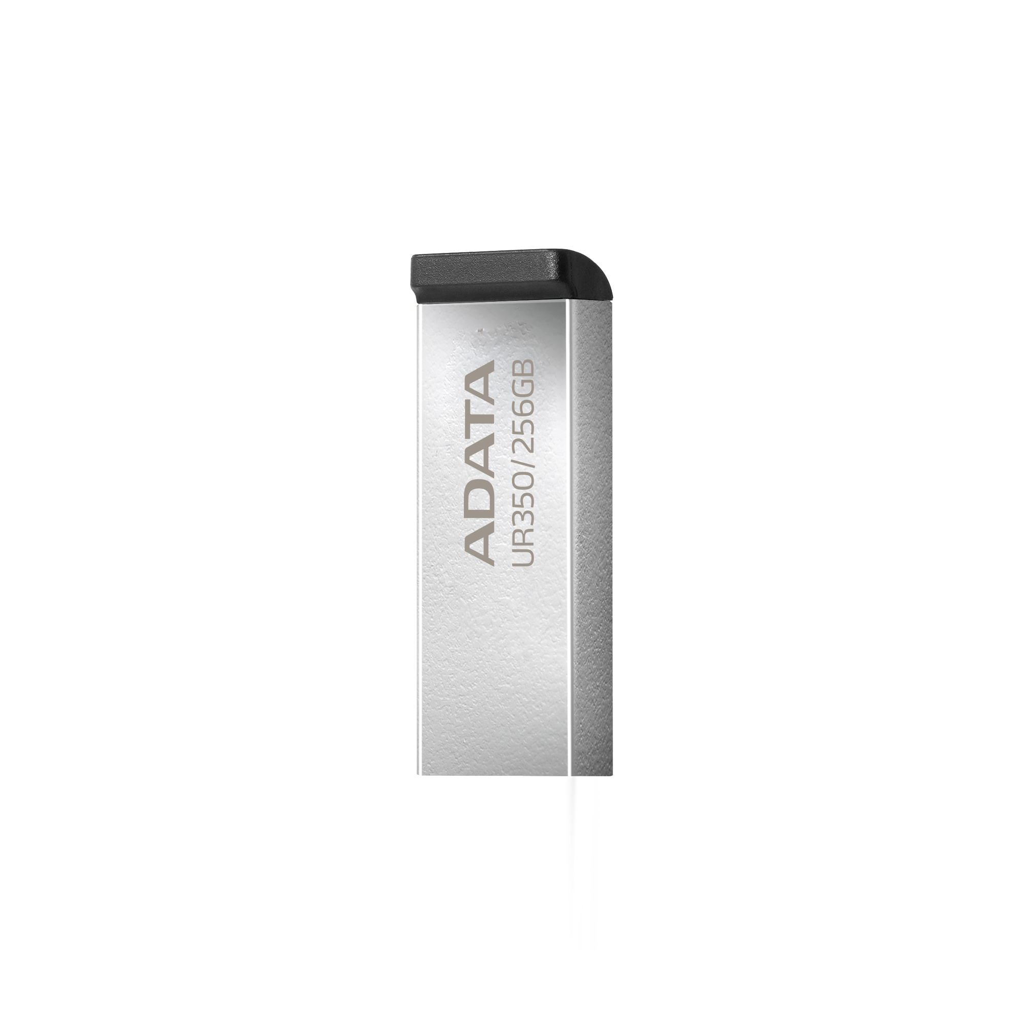 Memoria USB ADATA UR350 - 256GB - USB 3.2 Gen 1 (Retrocompatible 3.0 y 2.0) - Diseño Elegante sin Tapa - Color Metálico Negro - UR350-256G-RSR/BK