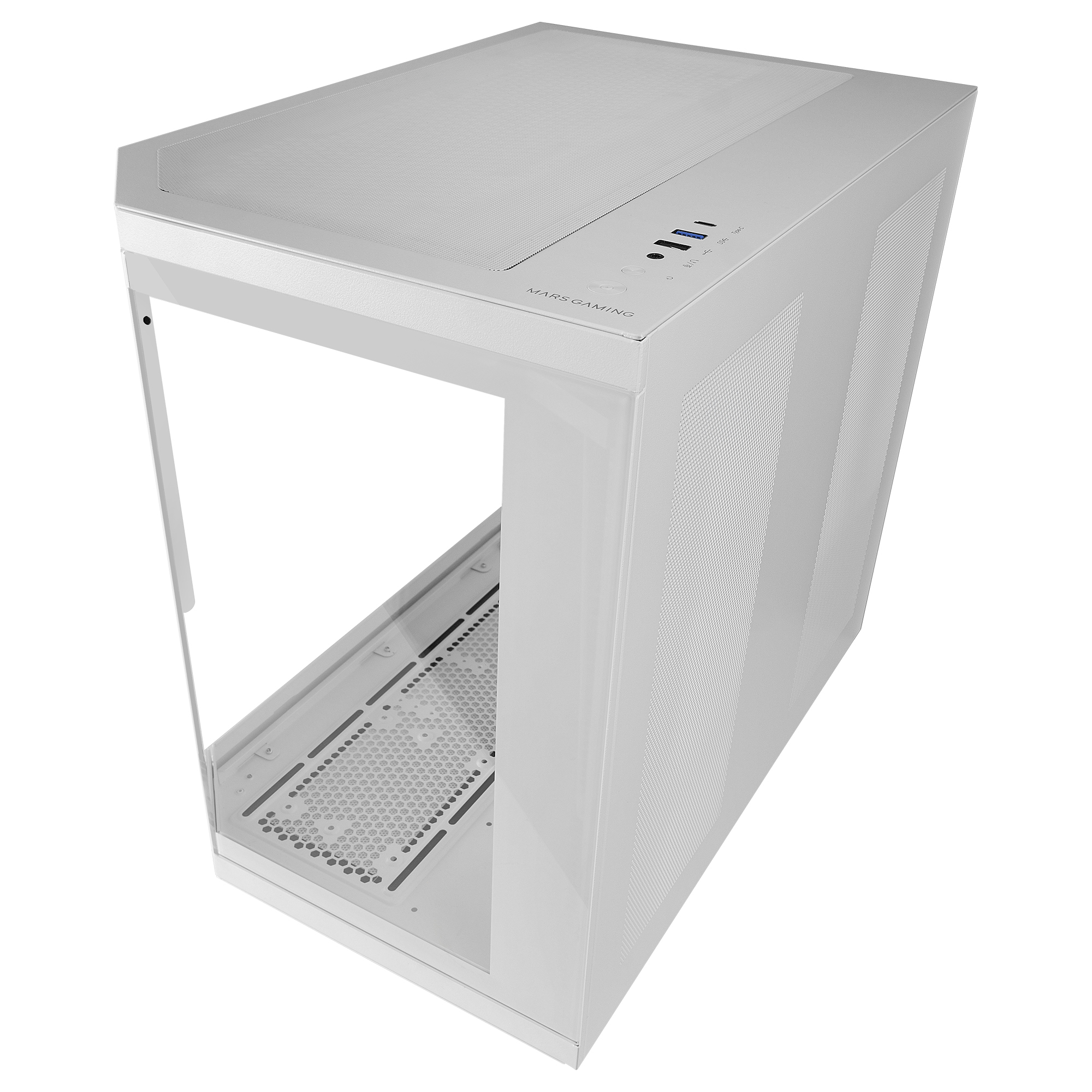 Mars Gaming MC3TCORELCDW computer case Midi Tower White – image 5