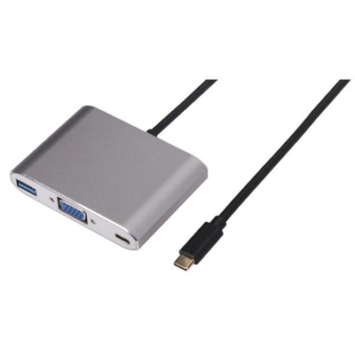 Nilox USB Type-C - VGA/USB Type-C/USB 3.0 M/F