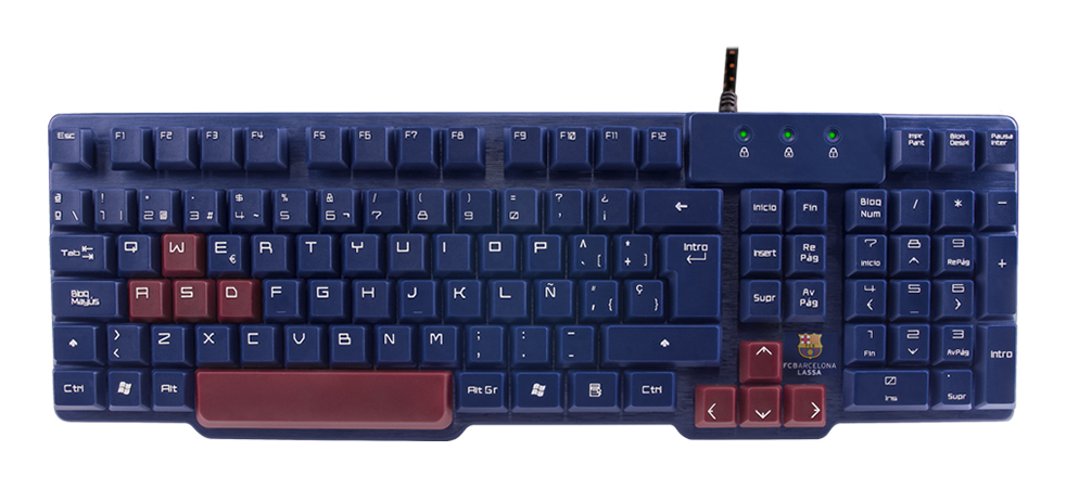 Mars Gaming MCPCHAMPIONBC keyboard Mouse included USB QWERTY Spanish Bordeaux, Navy – image 3