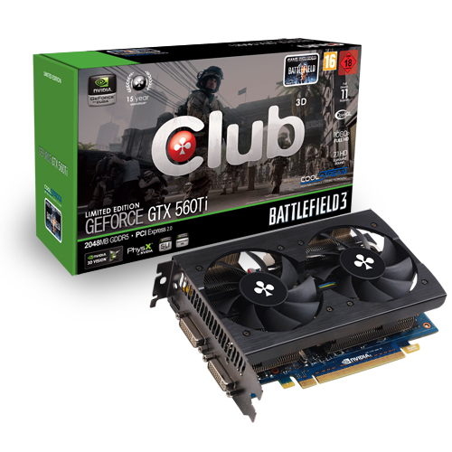 CLUB3D GeForce GTX 560Ti Battlefield 3 Limited Edition