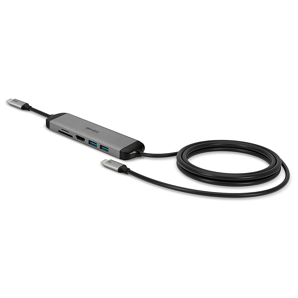 Lindy DST-Micro 140, USB-C Laptop Micro Docking Station with 4K Support and 1.4m – image 3