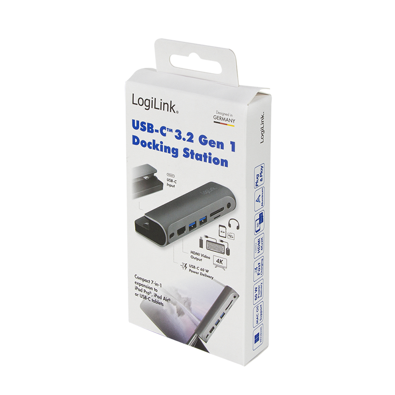 LogiLink UA0385 laptop dock/port replicator USB Type-C Black, Silver – image 9