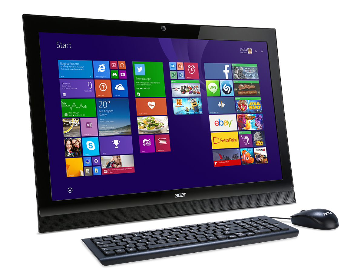 Acer Aspire Z1-621 Intel® Pentium® N3540 54.6 cm (21.5″) 1920 x 1080 pixels Touchscreen All-in-One PC 4 GB DDR3-SDRAM 500 GB HDD Windows 8.1 Black image 2