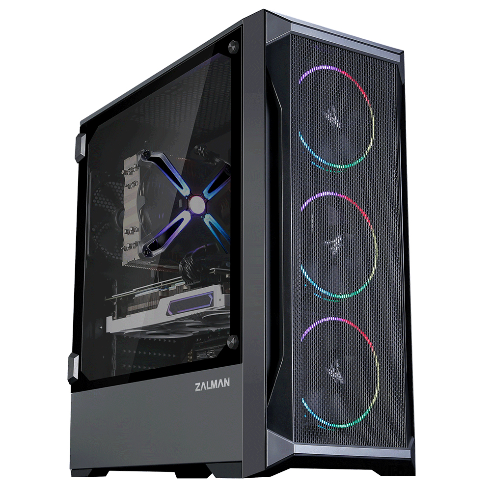 Zalman Z8 MS ATX Mid Tower PC Case, ARGB fan x3, Mesh – image 3
