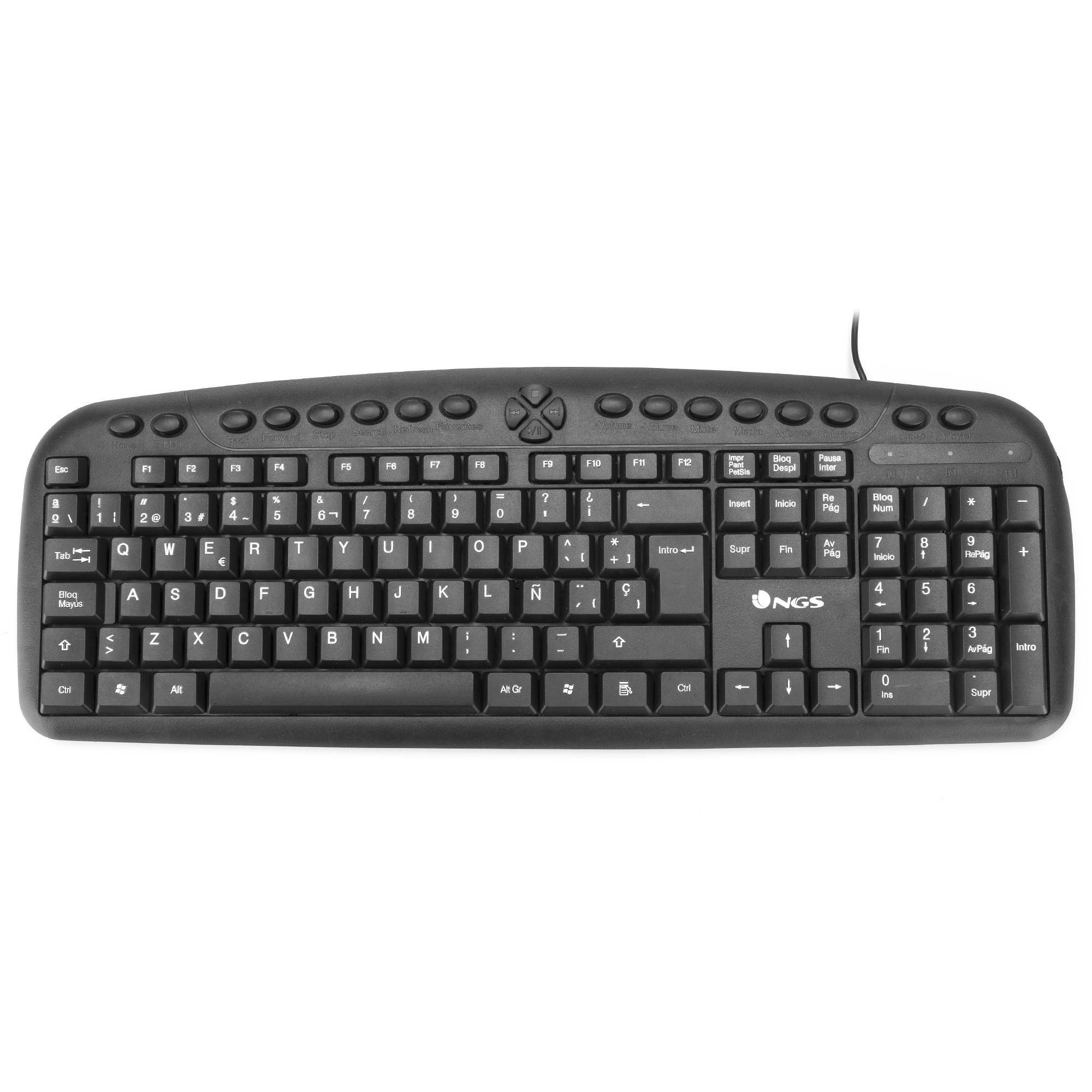 NGS PopCorn keyboard Office USB Spanish Black – image 1