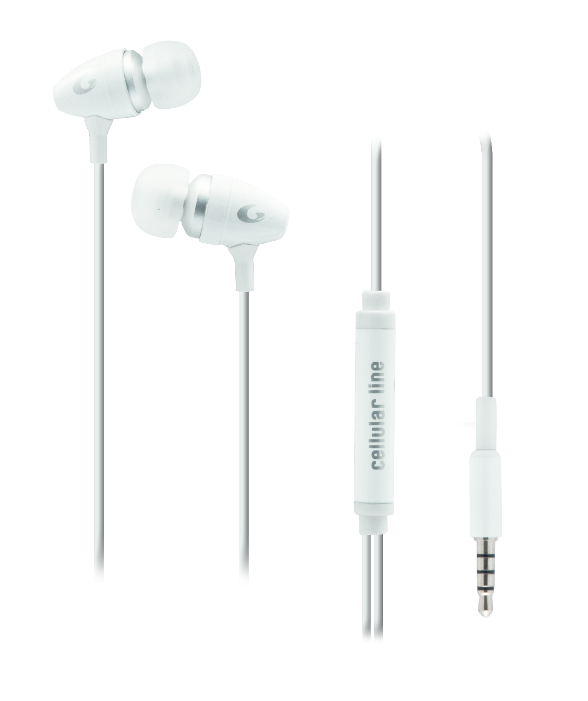 Cellularline CLEARMMICIPADW headphones/headset Wired In-ear White