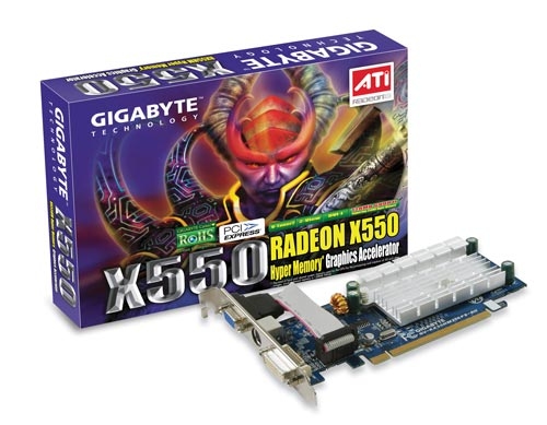GIGABYTE Radeon™ X550 128MB DDR2