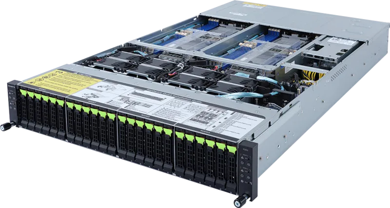 GIGABYTE H262-NO1 Intel C621A LGA 4189 Rack (2U) Black, Steel – image 2