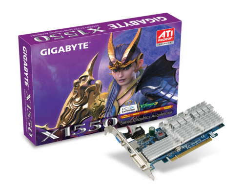 GIGABYTE ATI Radeon X1550 GPU - 256MB