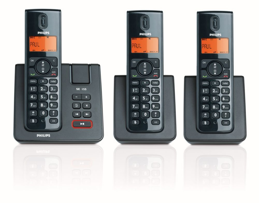 Philips SE1553B/22 telephone DECT telephone Caller ID Black