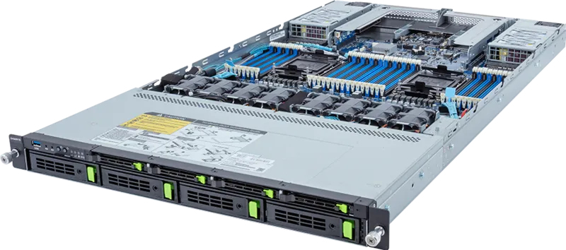 GIGABYTE R183-S91-AAD1 Intel C741 LGA 4677 (Socket E) Rack (1U) Black, Steel – image 1