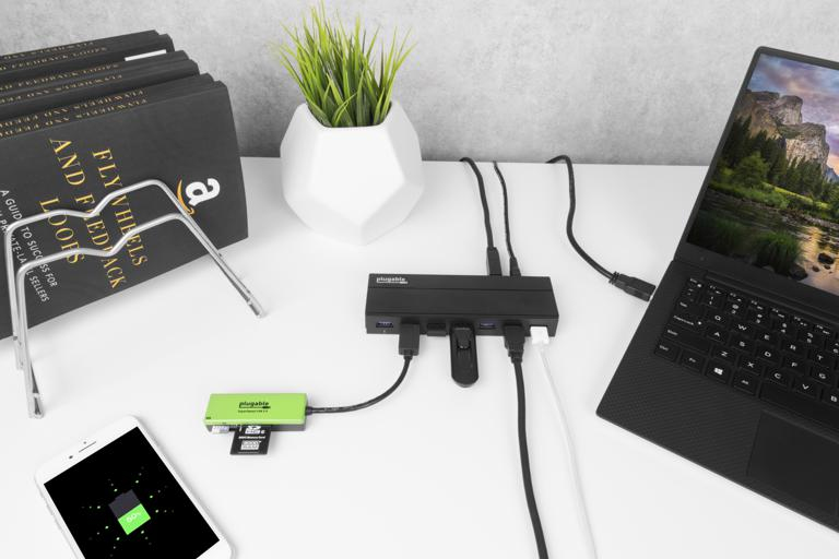 Plugable Technologies USB3-HUB7C interface hub USB 3.2 Gen 1 (3.1 Gen 1) Type-A 5000 Mbit/s Black – image 2