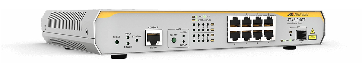 Allied Telesis AT-X210-9GT-30 network switch Managed L3 Gigabit Ethernet (10/100/1000) Grey