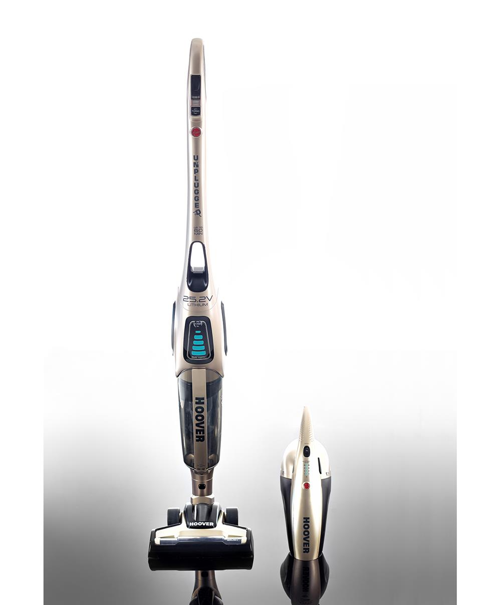 Hoover UNP252C001 stick vacuum/electric broom Bagless Black, Gold – image 3