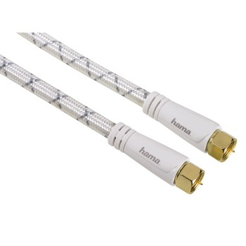 Hama 00122531 cavo coassiale 5 m F Bianco