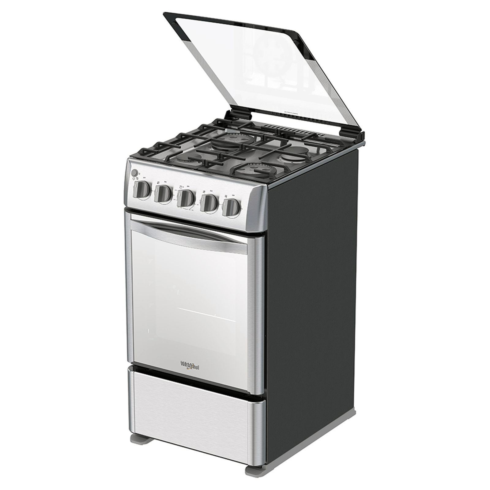 Whirlpool WWR7000S stove Freestanding Natural gas Silver – image 3