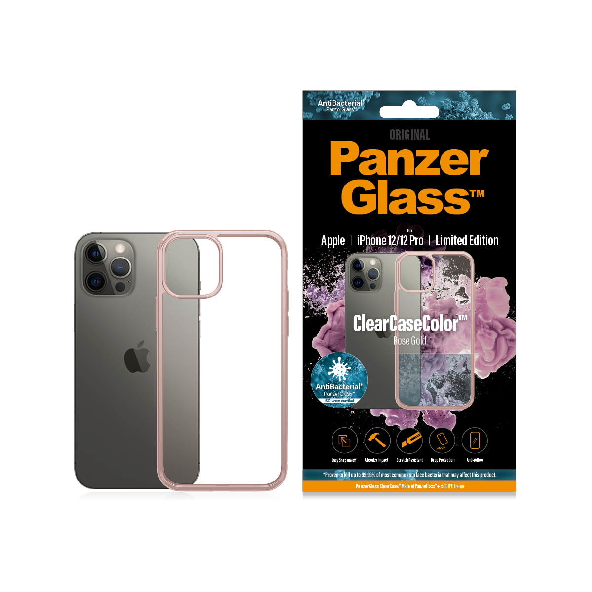 PanzerGlass ® ClearCaseColor™ iPhone 12 | 12 Pro - Rose Gold Limited Edition – image 4