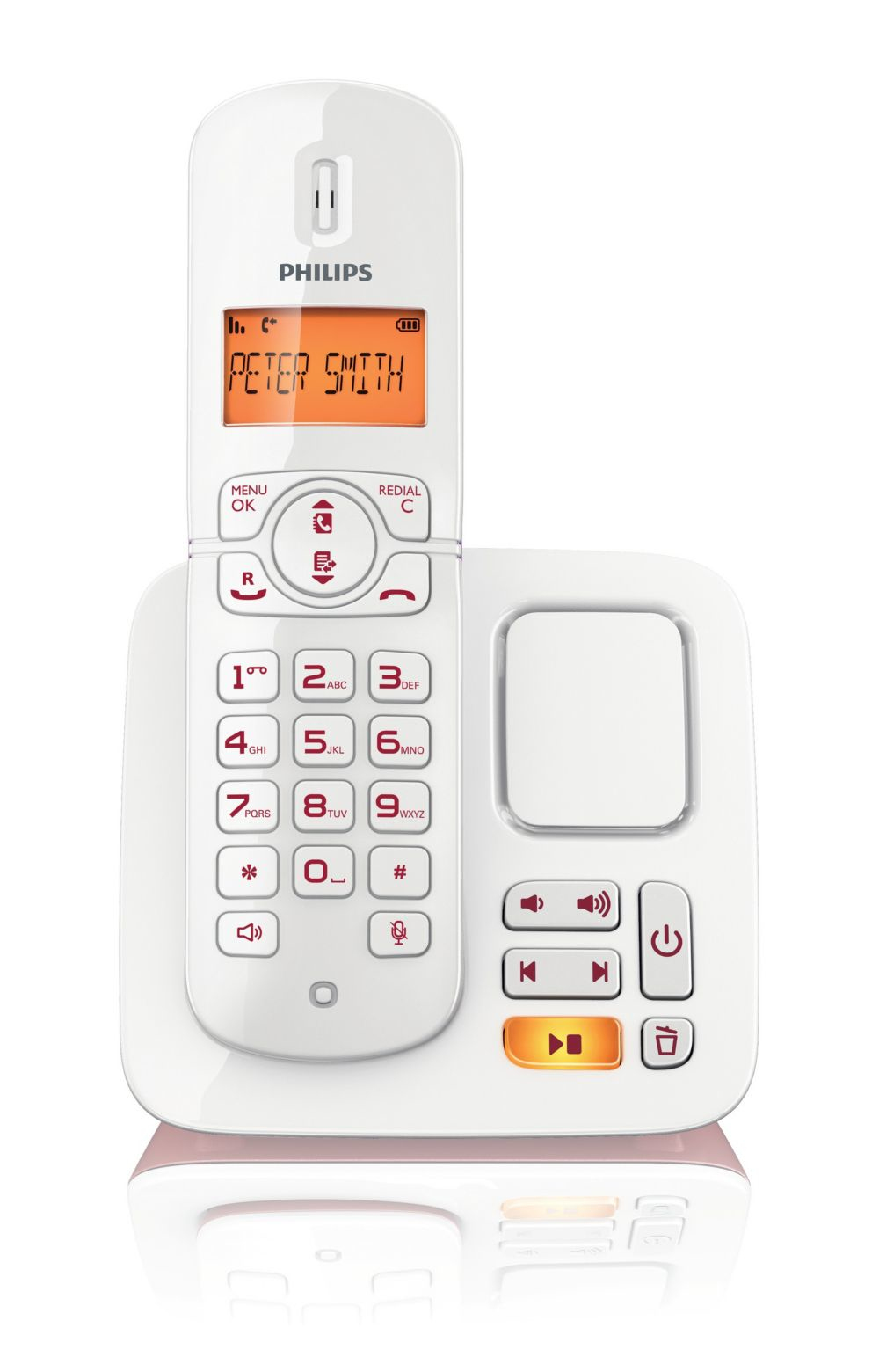 Philips BeNear CD1861R/DE telephone DECT telephone Caller ID White