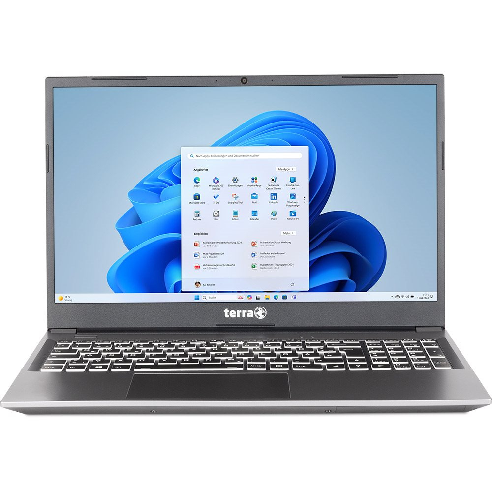TERRA Mobile 1517R Intel® Core™ i5 i5-1334U Laptop 39.6 cm (15.6") Full HD 16 GB DDR4-SDRAM 1 TB SSD Wi-Fi 6 (802.11ax) Windows 11 Home German Grey