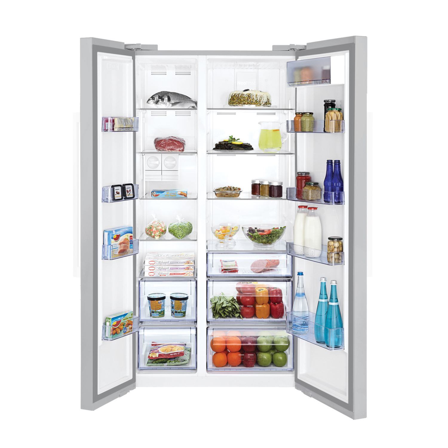 Beko GN163121X side-by-side refrigerator Freestanding – image 2
