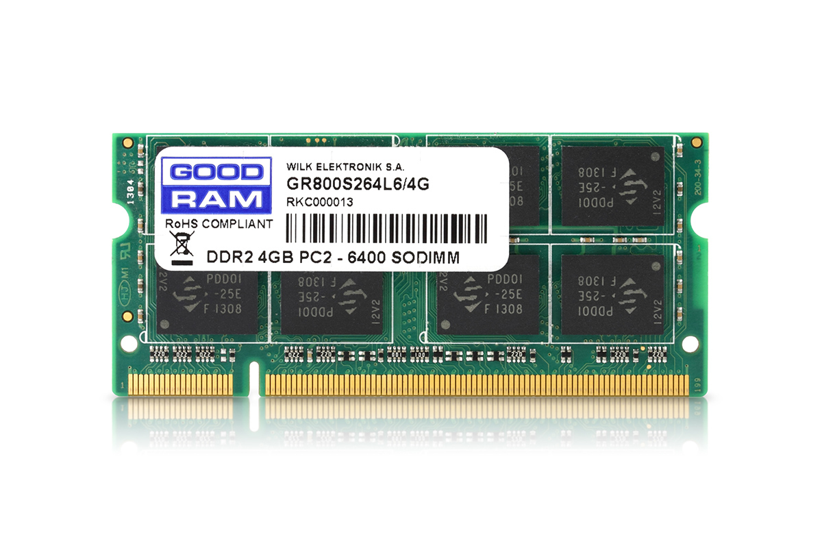Goodram 2GB DDR2 SO-DIMM memory module 1 GB 1 x 2 GB 200-pin SO-DIMM