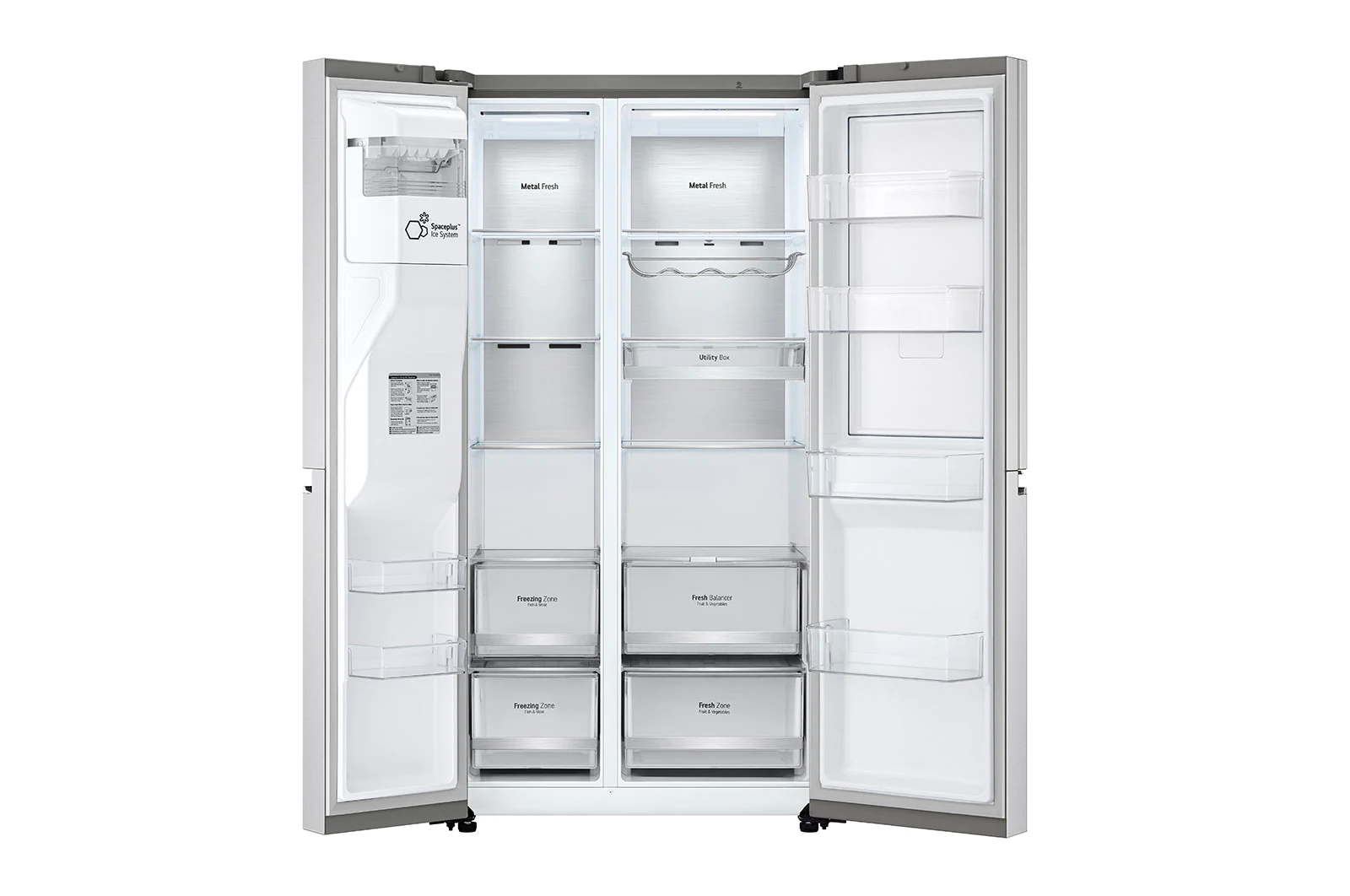 LG GSJV90BSAE side-by-side refrigerator Freestanding – image 4