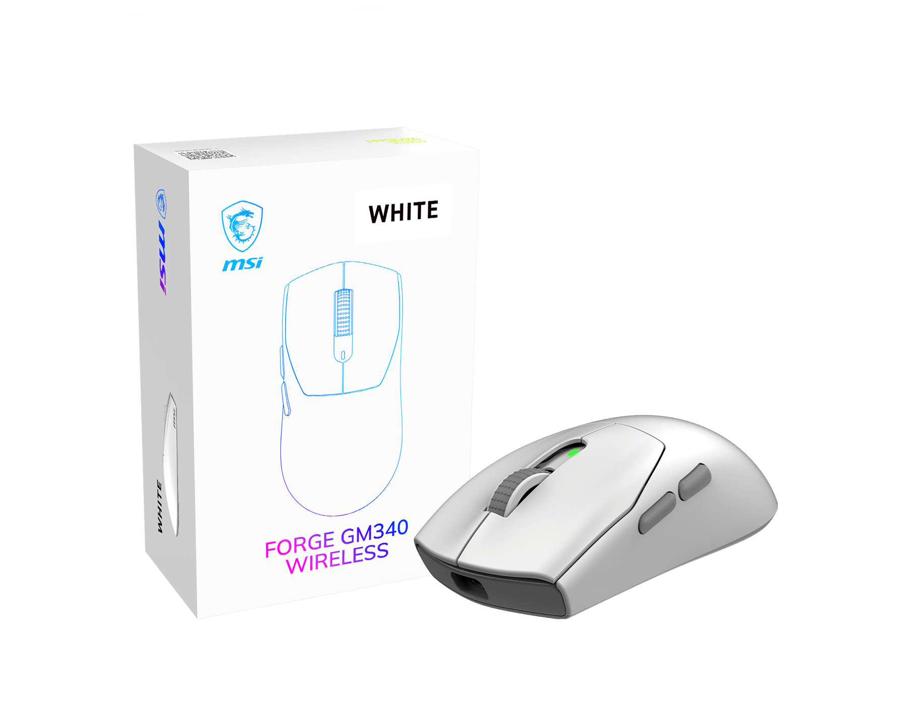 MOUSEWHITE FORGE GM340 WIRRELES MSI BLCO