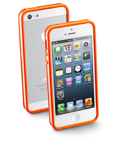 Cellularline BUMPERIPHONE5O mobile phone case Border Orange