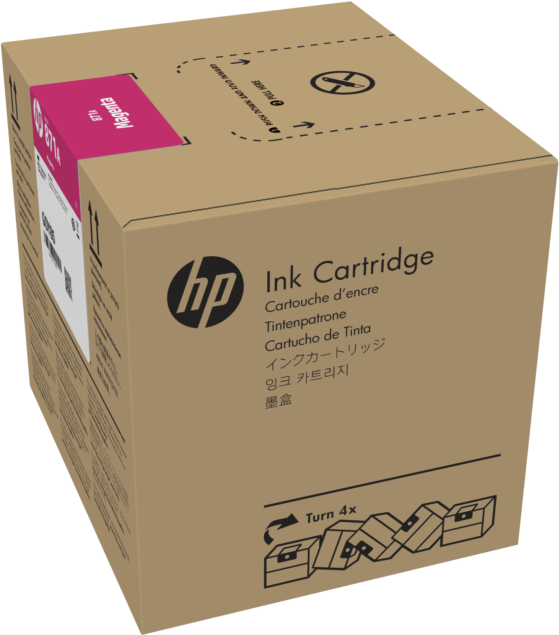 Tinta hp latex 871a 3 litros color magenta