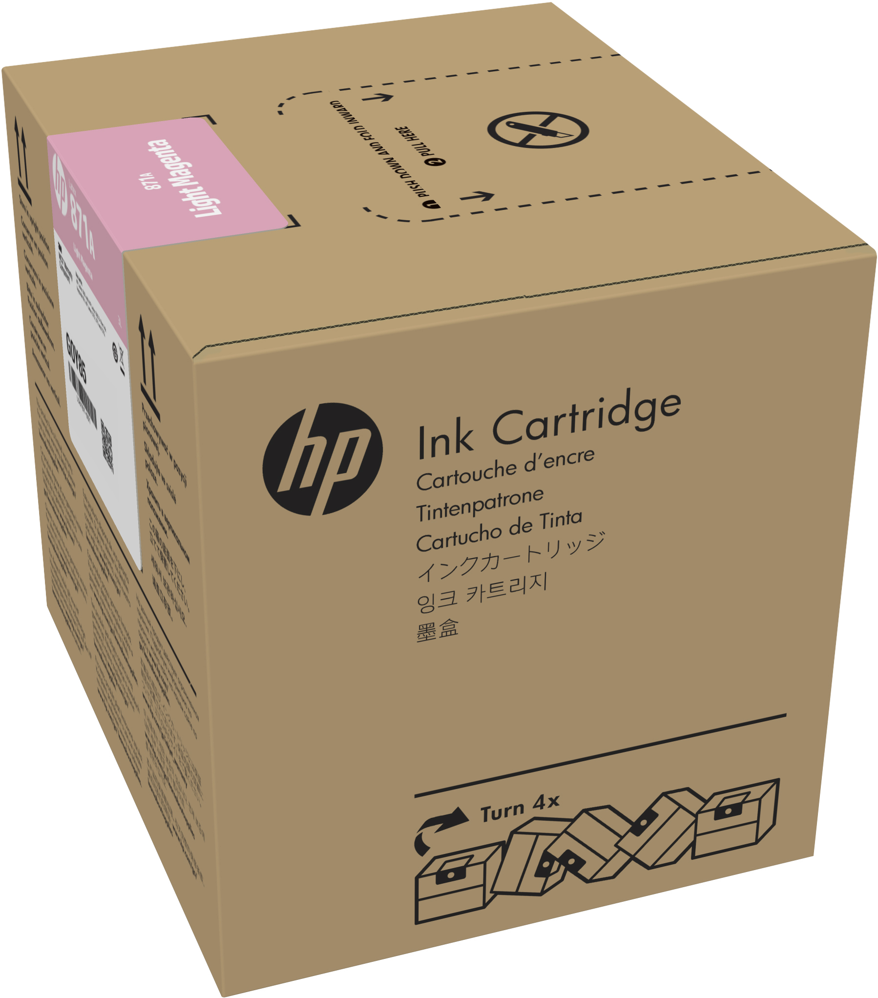 Tinta hp latex 871a 3 litros color magenta claro