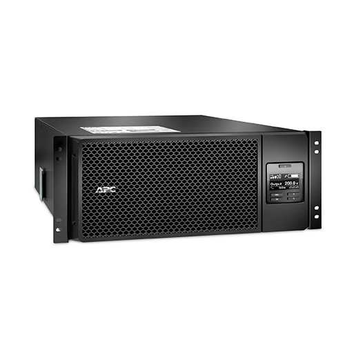 صورة APC SRT6KRMXLT-IEC UPS أونلاين مزدوج التحويل، 6 kVA / 6000 واط، مدخل 100-275 فولت، 4U للتركيب في رف أو وضع قائم، 13 مخرج C13/C19