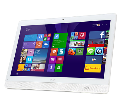 Acer Aspire Z1-611 Intel® Pentium® J2900 49.5 cm (19.5″) 1600 x 900 pixels All-in-One PC 4 GB DDR3-SDRAM 1 TB HDD Windows 8.1 White image 3