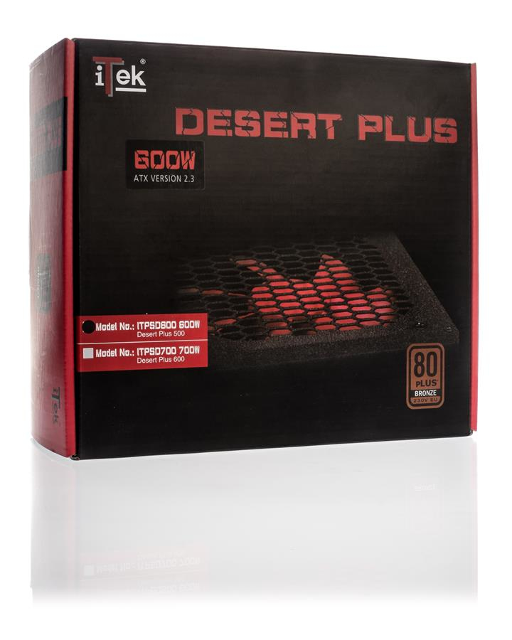 itek DESERT PLUS 600 power supply unit 600 W 20+4 pin ATX ATX Black, Red image 4