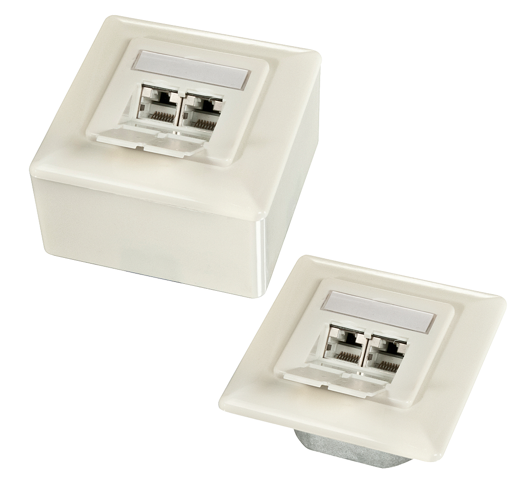 Lindy 25885 presa energia RJ-45 Bianco