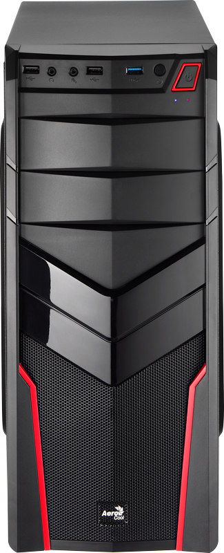 Aerocool V2X Advance Midi Tower Black, Red 750 W image 1