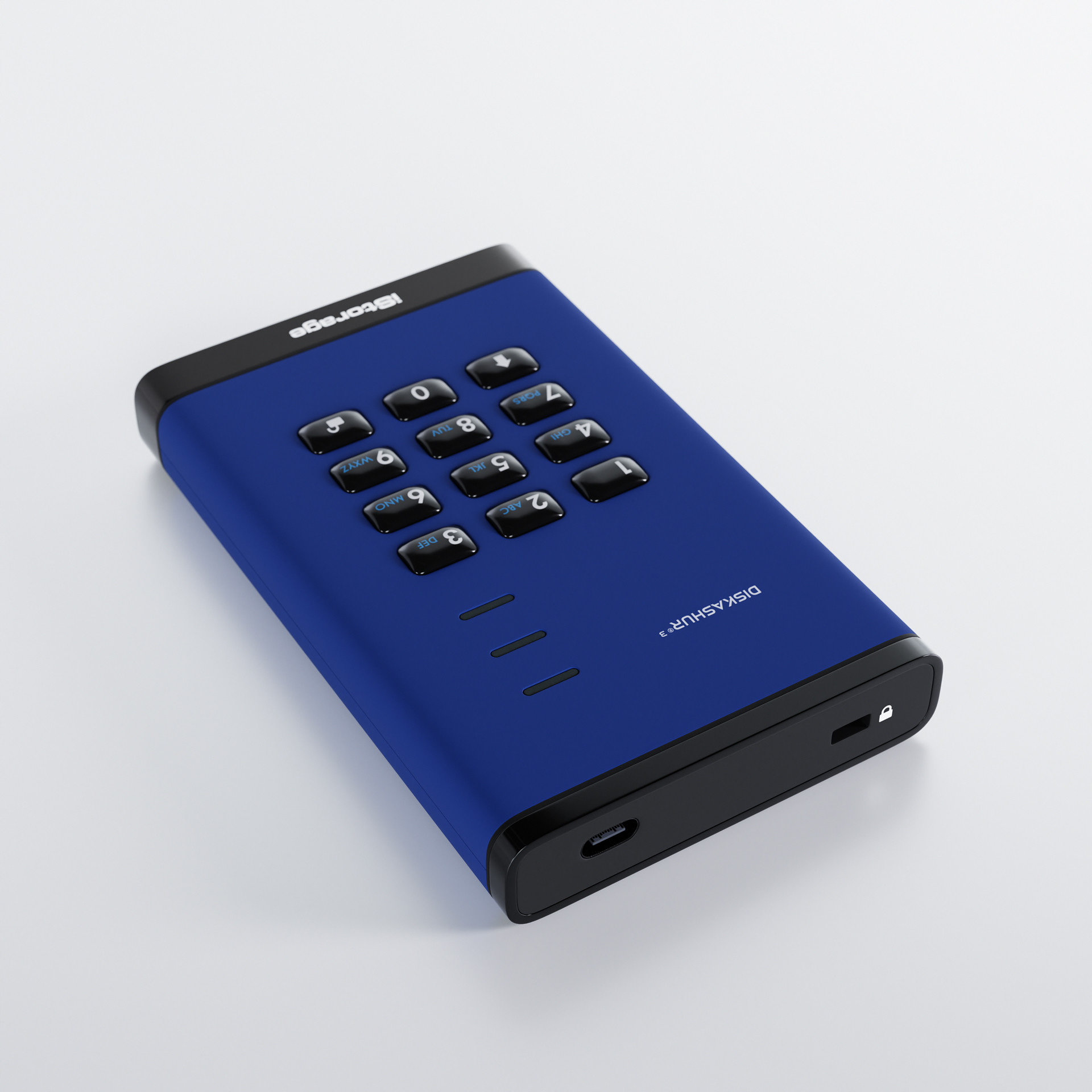 iStorage diskAshur³ SSD 2TB Blue | Secure Portable Solid State Drive | FIPS 140-3 Level 3 Complaint |Common Criteria EAL 5+ | PIN protected | AES-XTS 256-bit hardware encryption | GDPR, TAA Compliant | Dust/Water Resistant | image 4