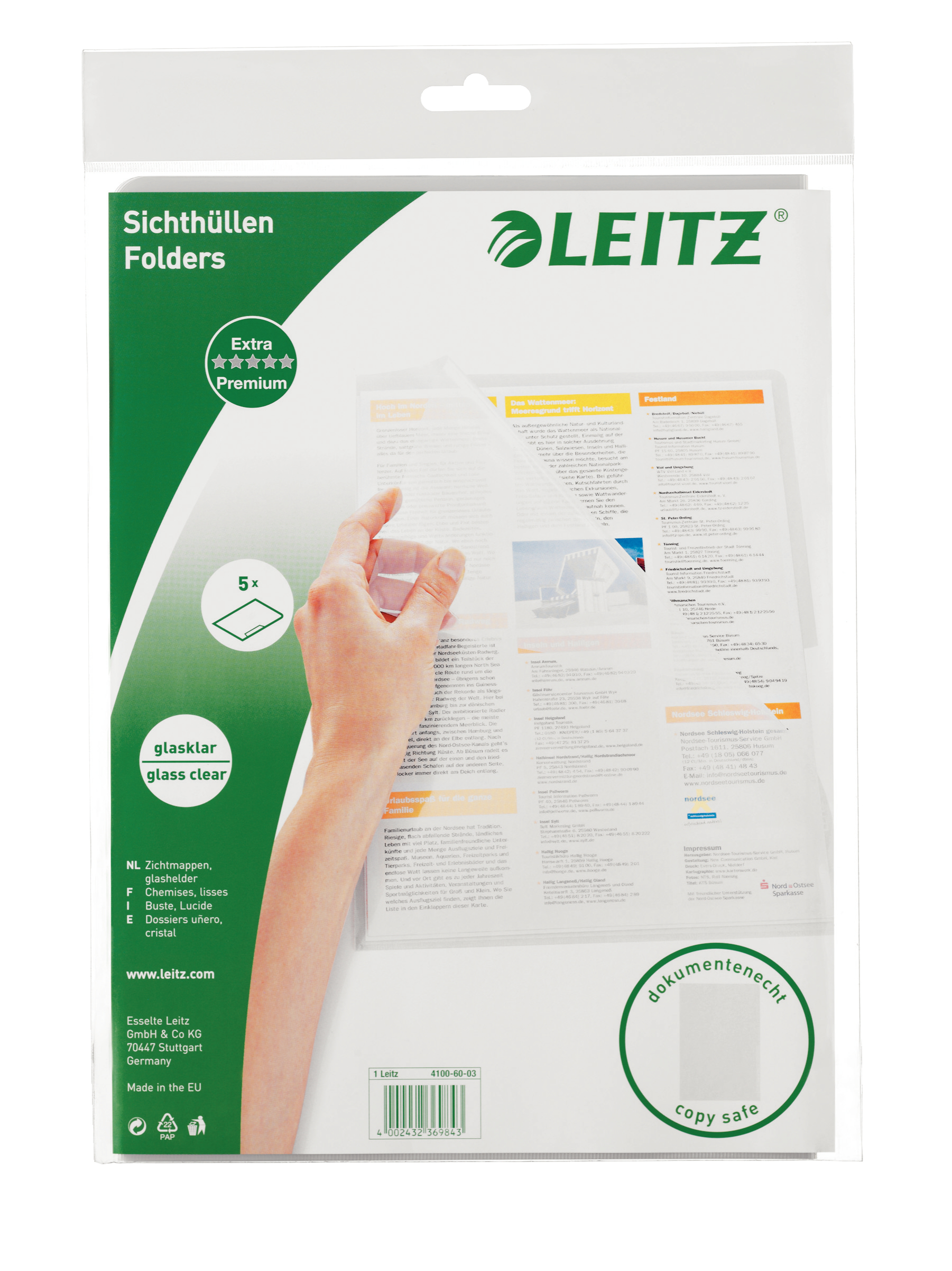 Leitz 41006003 foglio di protezione 210 x 297 mm (A4) PVC