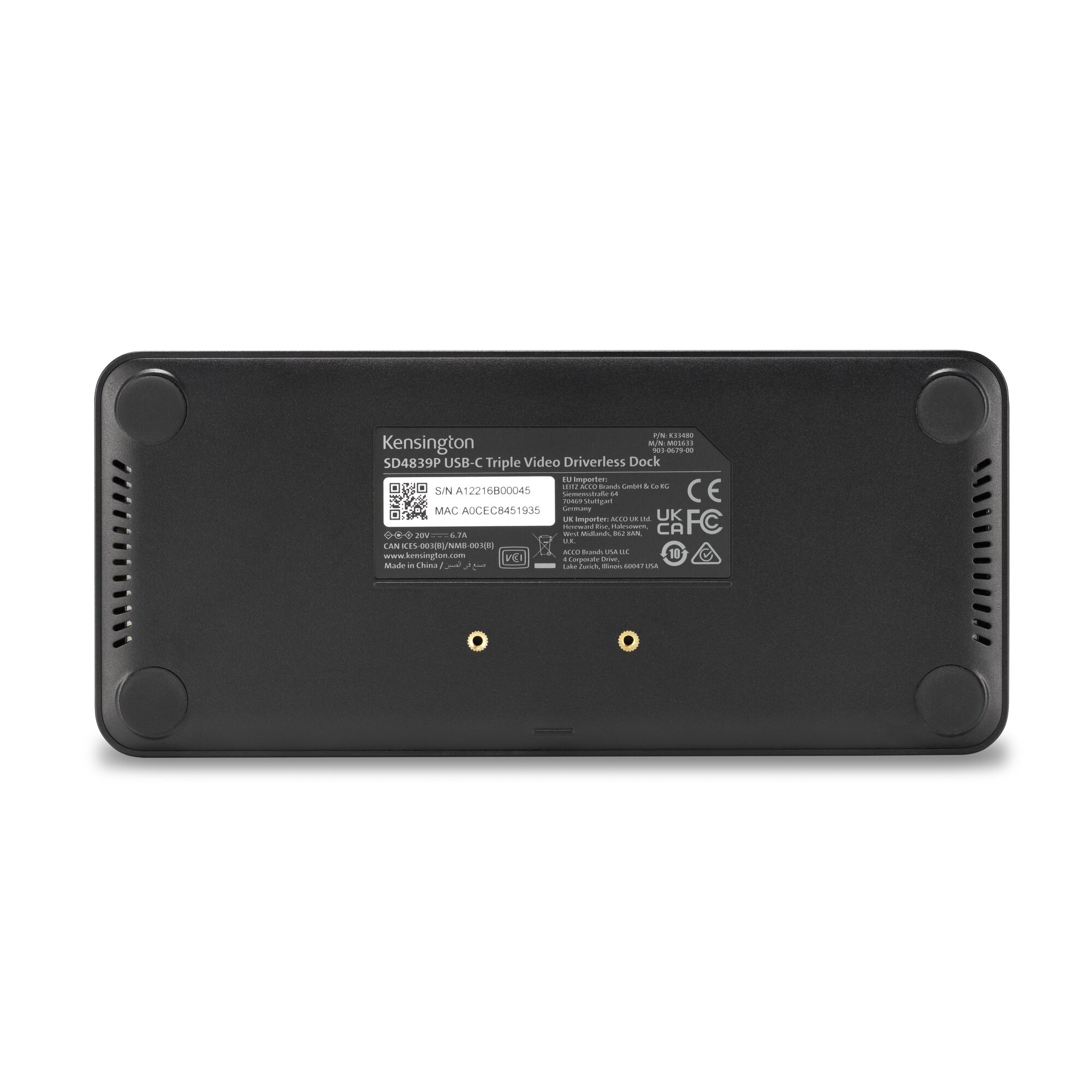 Lenovo Kensington SD4839P USB-C Triple Video Docking Station - EU - K33480EU - 4Z91K18762 - Miniatura 5