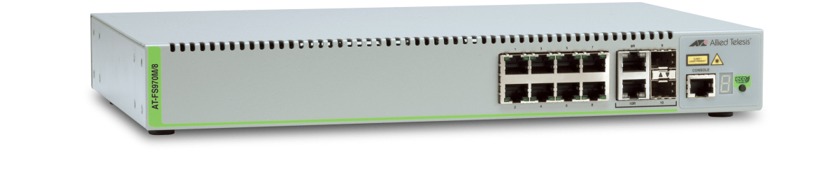 Allied Telesis FS970M/8 Managed L2/L3 Fast Ethernet (10/100) Power over Ethernet (PoE) Grey