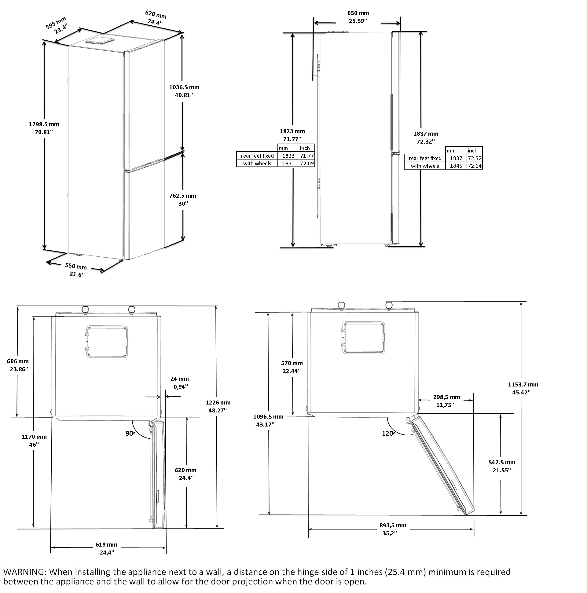 Beko REC36PT fridge-freezer Freestanding – image 3